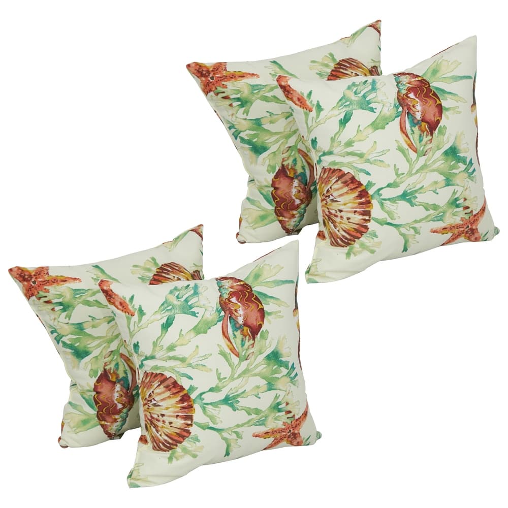 17-inch Square Polyester Outdoor Throw Pillows (Set of 4)