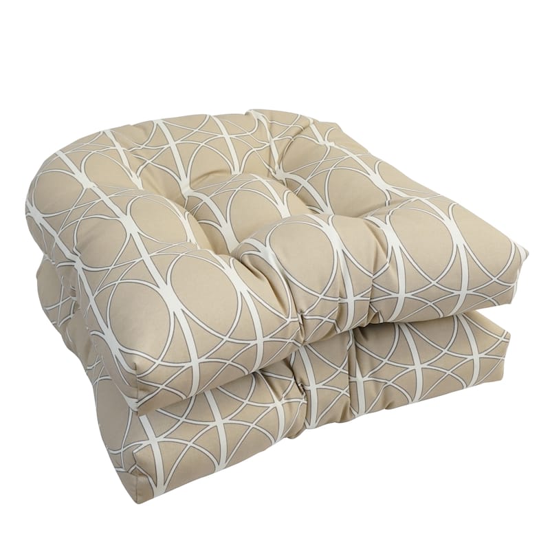 Blazing Needles 19-inch U-Shaped Dining Chair Cushions (Set of 2)