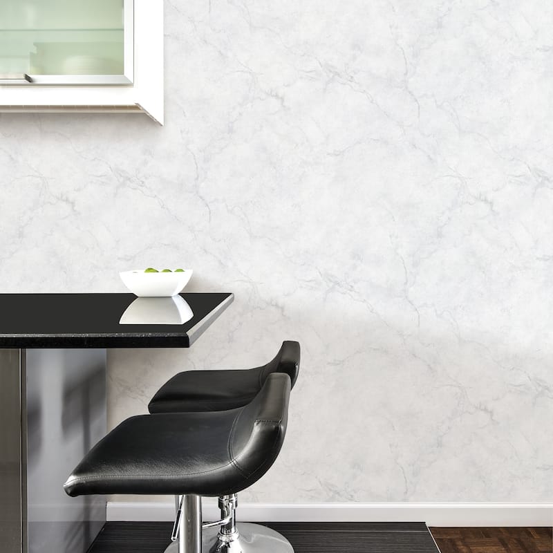 Buellton, Carrara Marble Peel & Stick Wallpaper