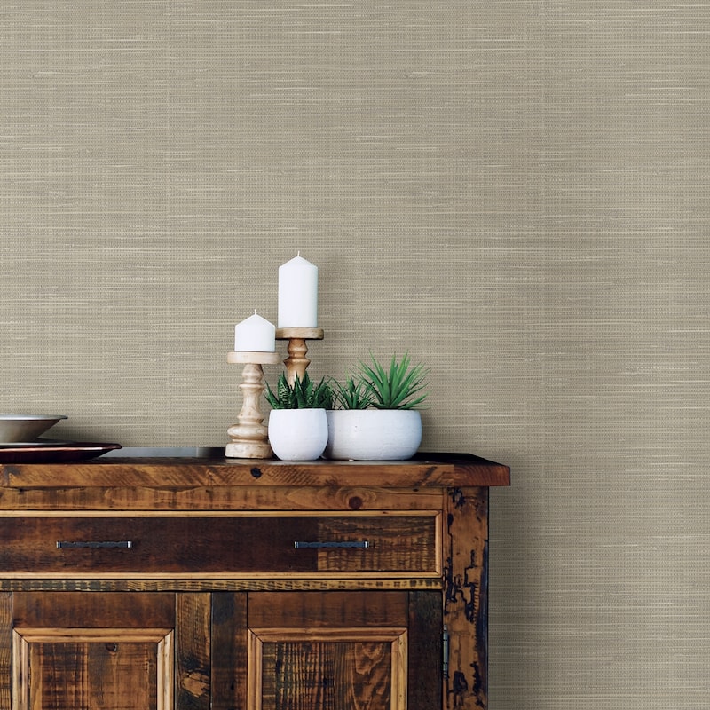 Duarte, Wheat Grasscloth Peel & Stick Wallpaper