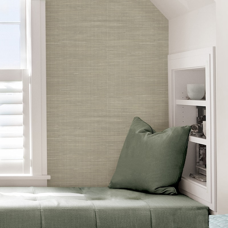 Duarte, Wheat Grasscloth Peel & Stick Wallpaper - Neutrals