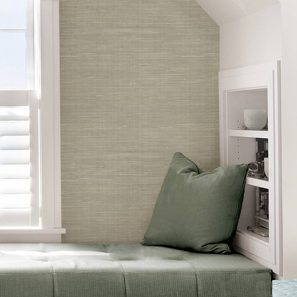 Duarte, Wheat Grasscloth Peel & Stick Wallpaper