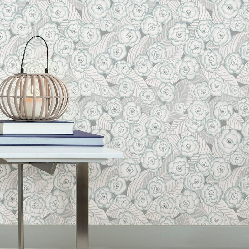 Fairfield, Oopsie Daisy Grey Peel & Stick Wallpaper