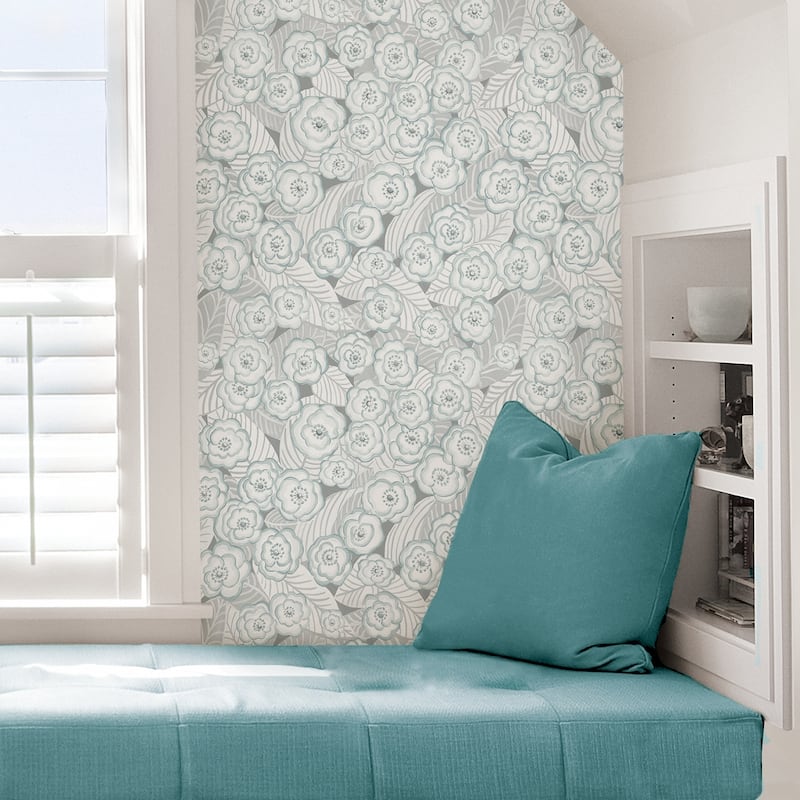 Fairfield, Oopsie Daisy Grey Peel & Stick Wallpaper