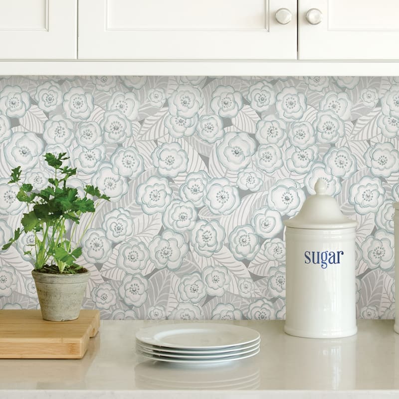 Fairfield, Oopsie Daisy Grey Peel & Stick Wallpaper