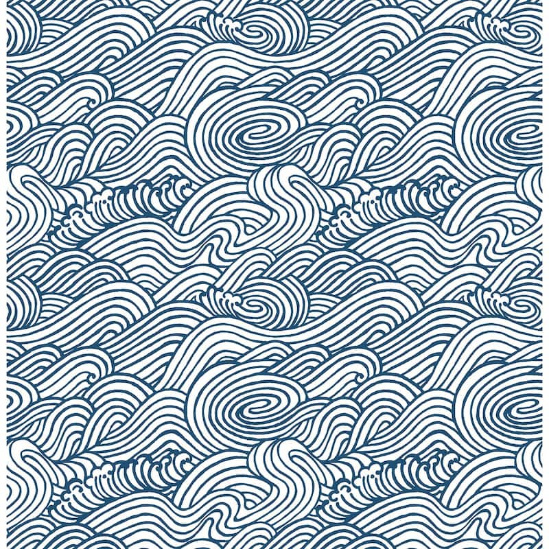 Gonzales, Navy Saybrook Peel & Stick Wallpaper