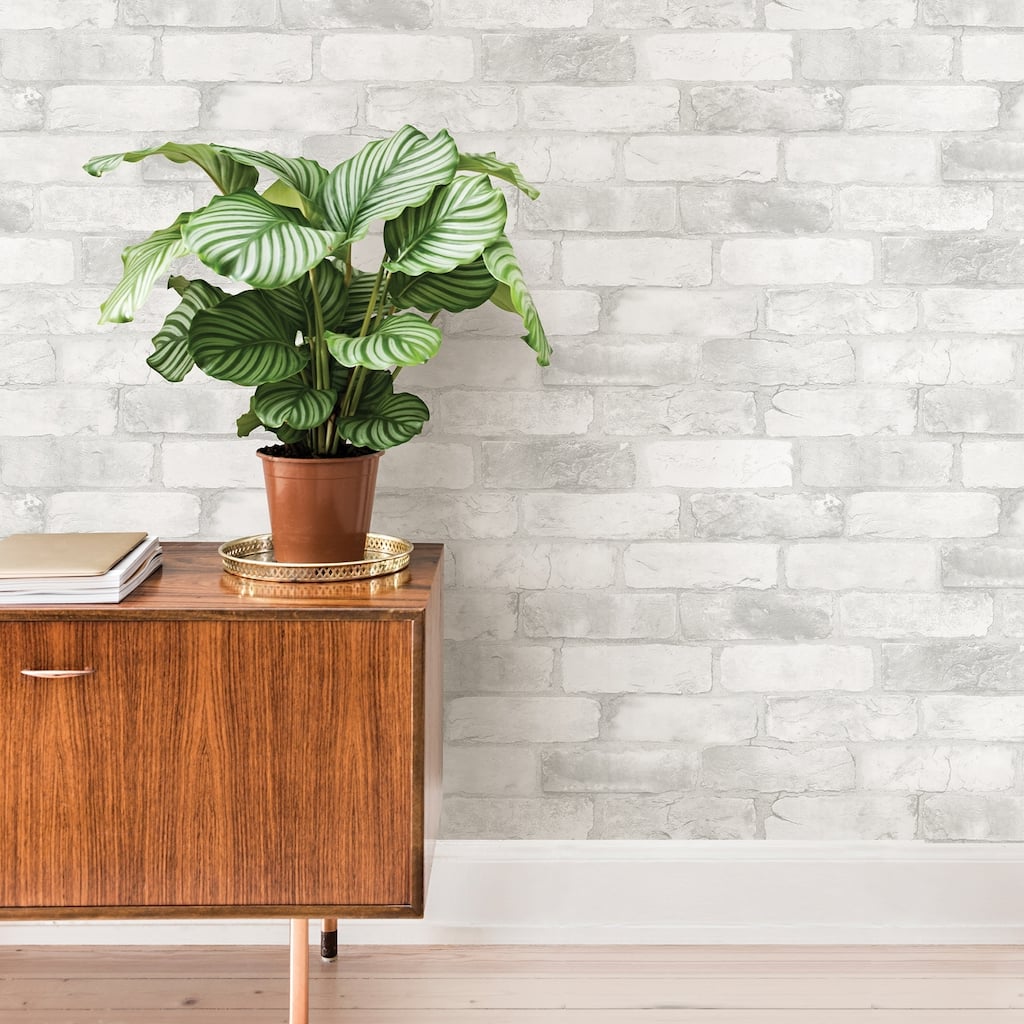 Calexico, Loft White Brick Peel & Stick Wallpaper