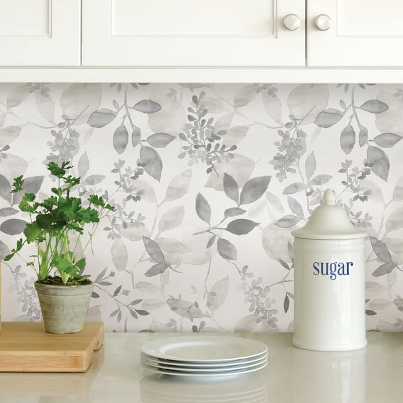 Encinitas, Grey Breezy Peel & Stick Wallpaper
