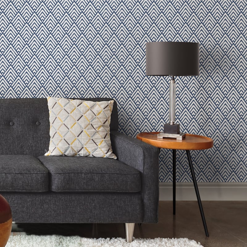 Dixon, Arrowhead Deep Blue Peel & Stick Wallpaper
