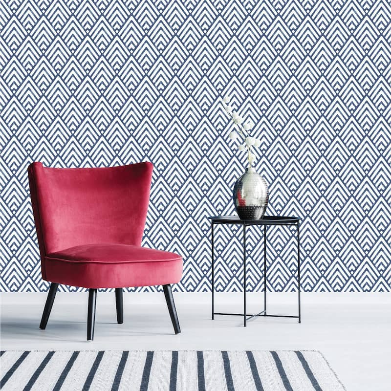 Dixon, Arrowhead Deep Blue Peel & Stick Wallpaper