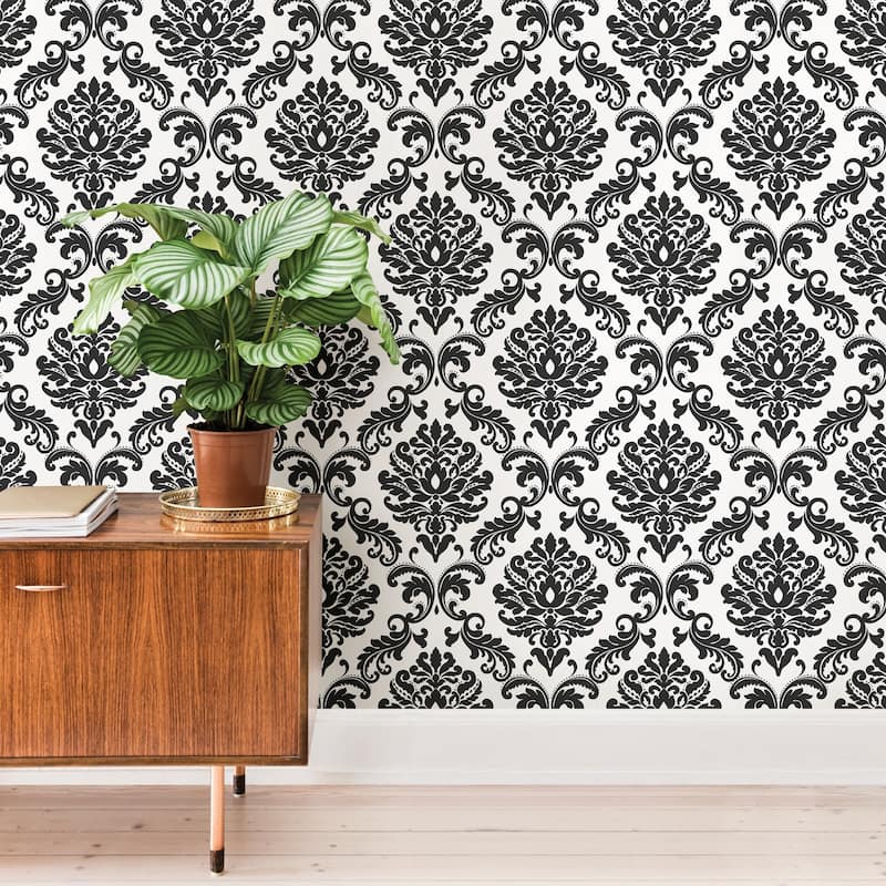Alameda, Purple Ariel Peel & Stick Wallpaper - Multicolor