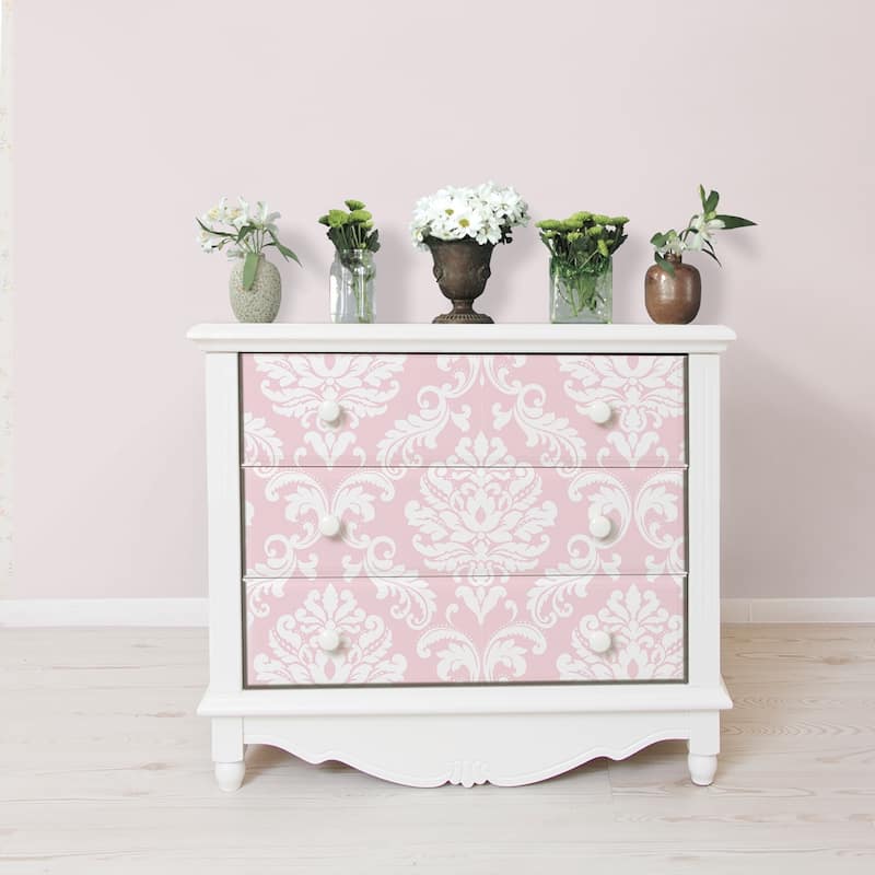 Alameda, Purple Ariel Peel & Stick Wallpaper - Pinks