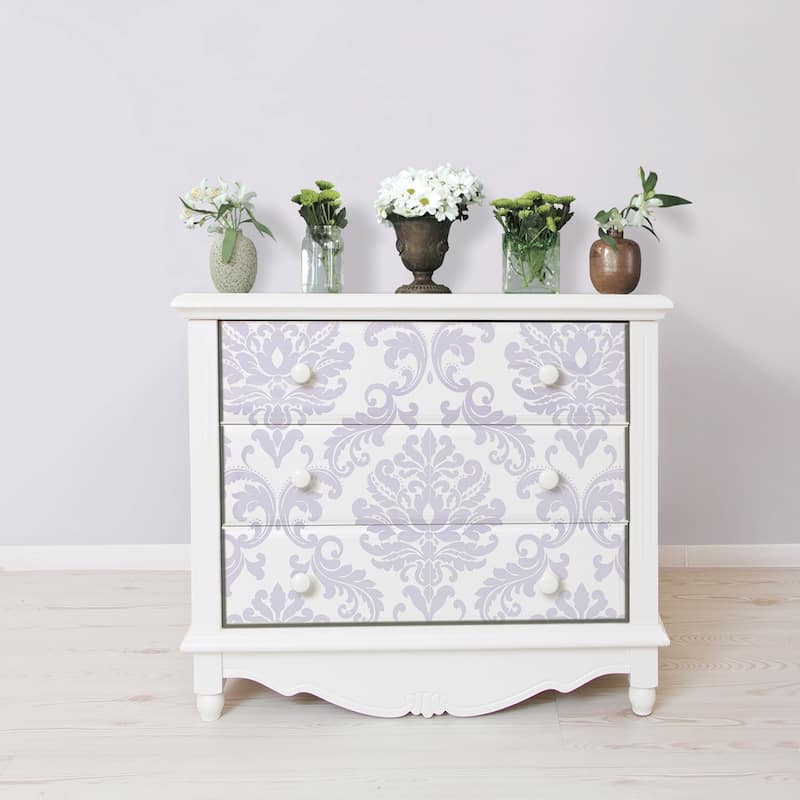 Alameda, Purple Ariel Peel & Stick Wallpaper - Purples