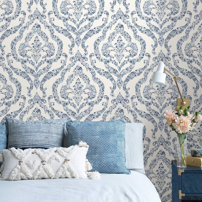 Glendora, Blue Guildford Peel & Stick Wallpaper