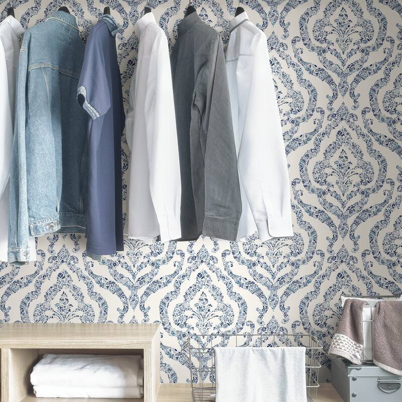 Glendora, Blue Guildford Peel & Stick Wallpaper