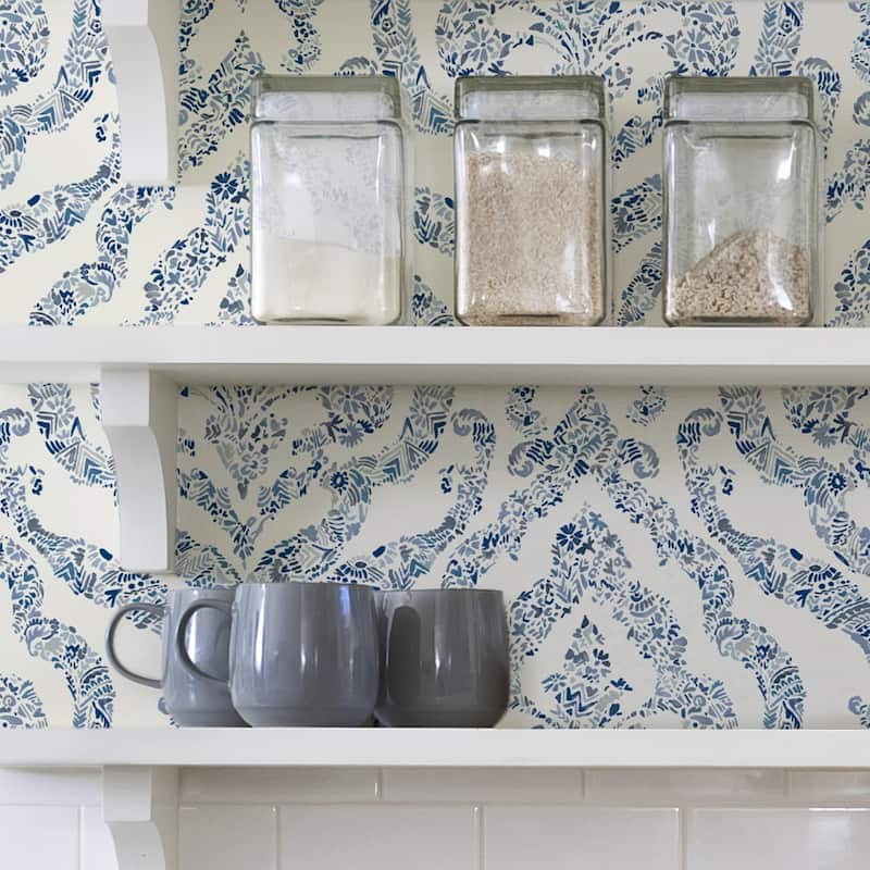 Glendora, Blue Guildford Peel & Stick Wallpaper - Blues