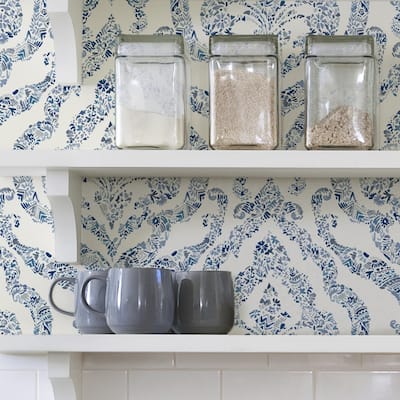 Glendora, Blue Guildford Peel & Stick Wallpaper