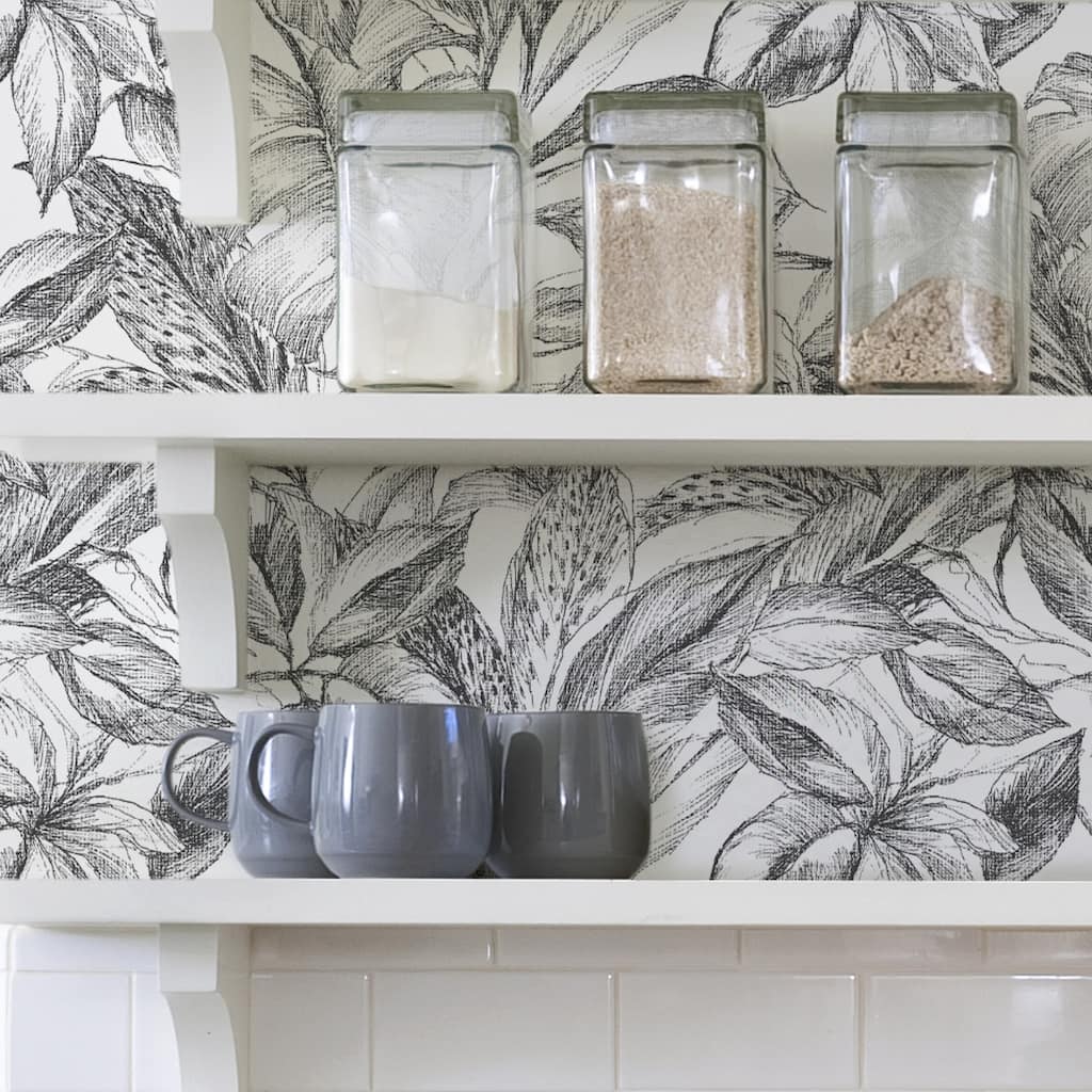 Fowler, Black Canopy Peel & Stick Wallpaper