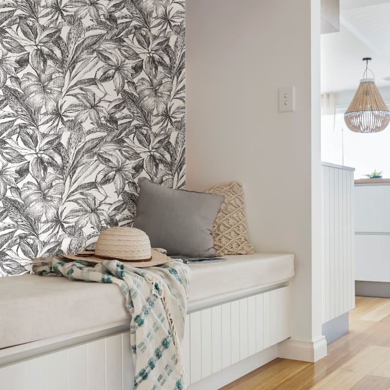 Fowler, Black Canopy Peel & Stick Wallpaper