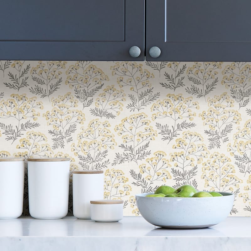 Glendale, Yellow Wethersfield Peel & Stick Wallpaper