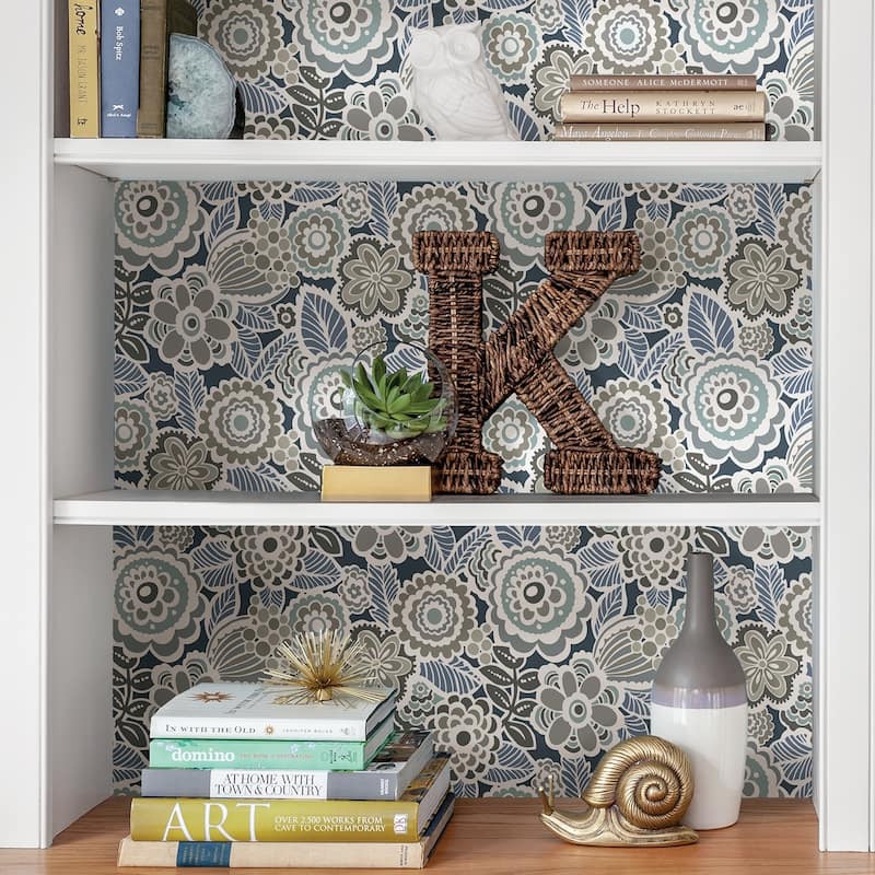 Exeter, Dream On Navy Peel & Stick Wallpaper