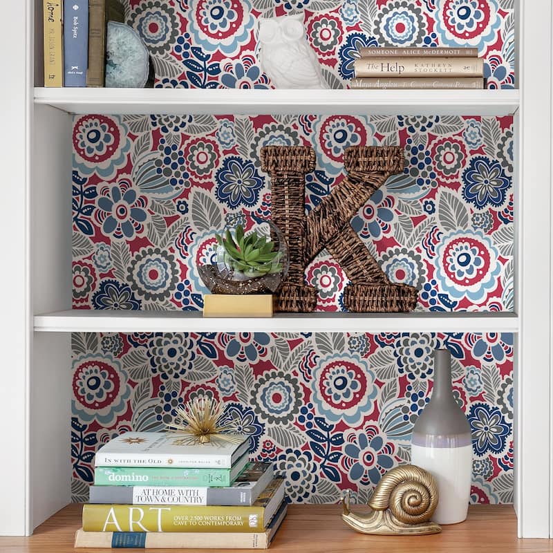 Exeter, Dream On Navy Peel & Stick Wallpaper