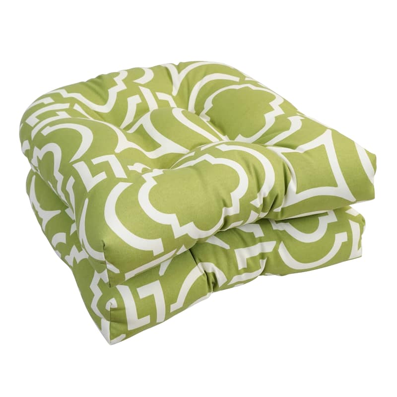 Blazing Needles 19-inch U-Shaped Dining Chair Cushions (Set of 2) - Carmody Kiwi
