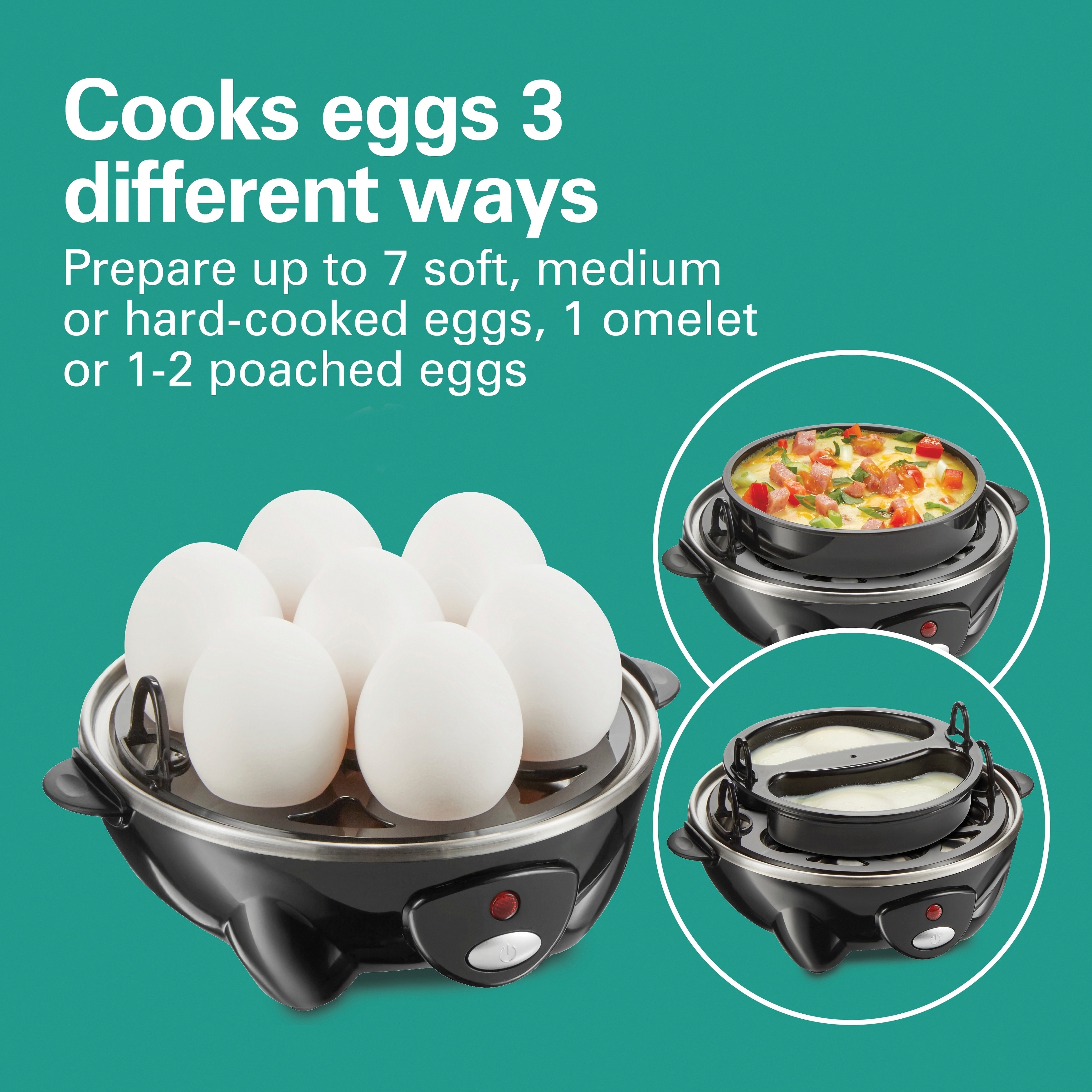 Hamilton Beach Egg Bites Maker with Hard-Boiled Eggs Insert