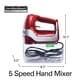 preview thumbnail 8 of 6, Hamilton Beach Professional 5 Speed Hand Mixer Red