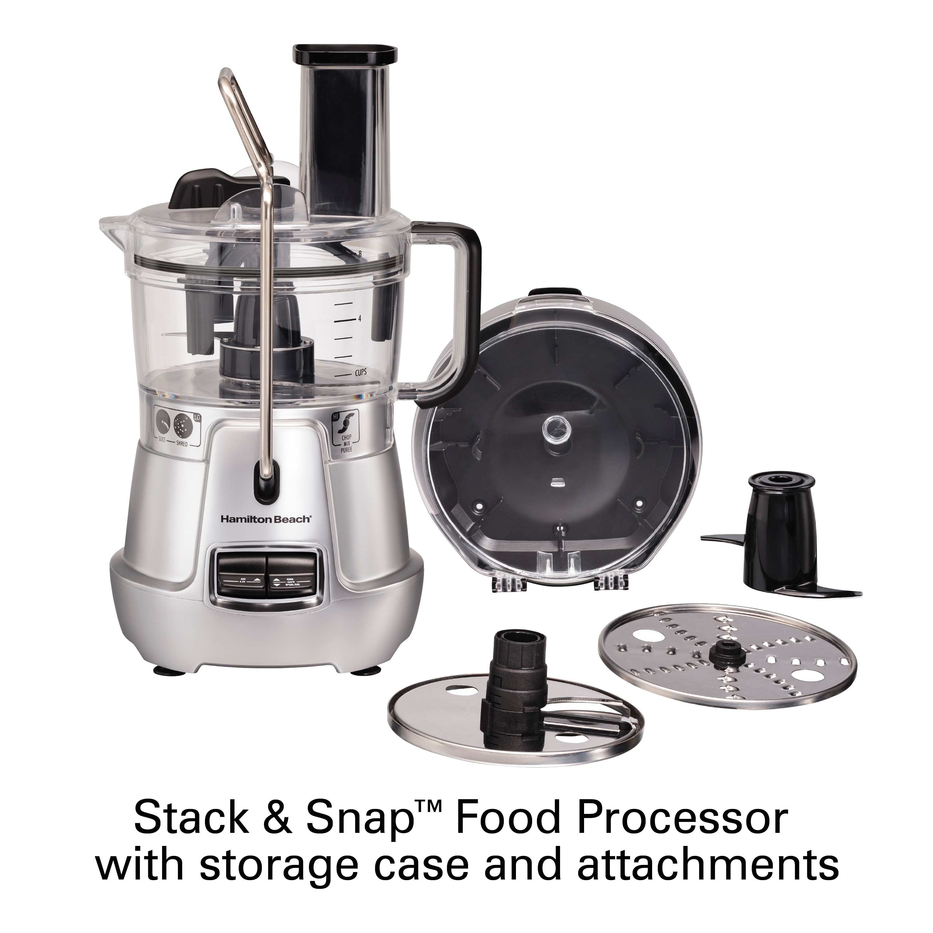 Hamilton Beach Stack & Snap 8-cup Food Processor with Bowl Scraper - Bed  Bath & Beyond - 30979566