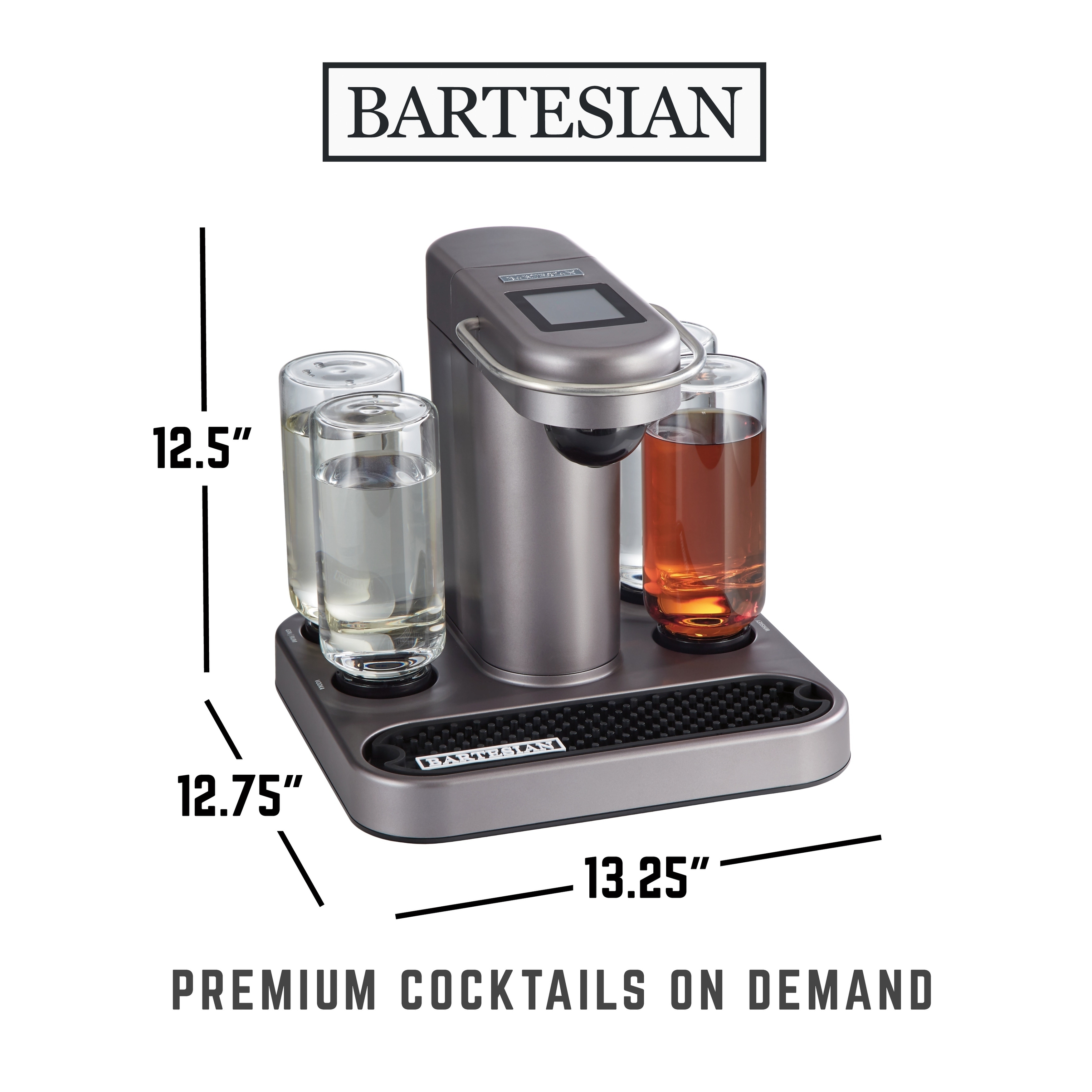 Bartesian Cocktail Capsule Storage Drawer Organizer - Stylish Mixology Cocktails Drink Mixer Holder Dispenser - Home Bar Accessories for Cocktail