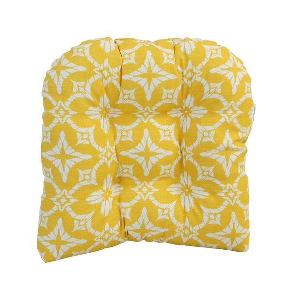 Blazing Needles 19inch UShaped Polyester Outdoor Tufted Dining Chair