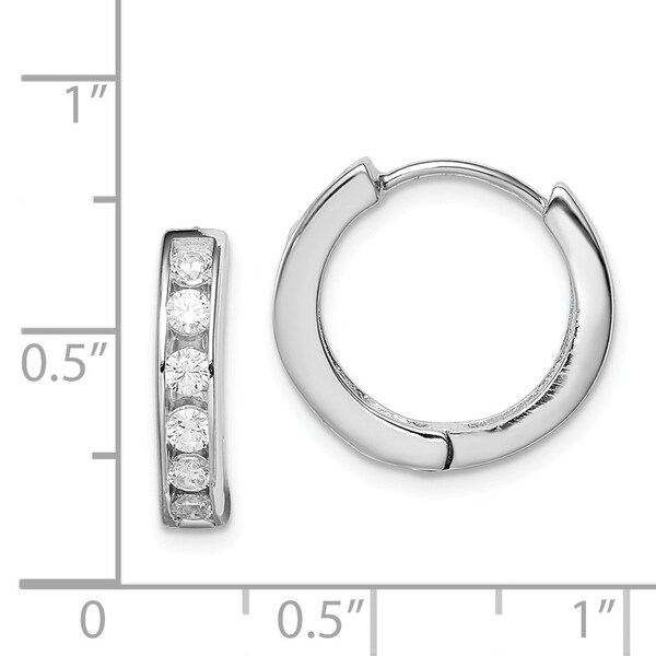 cz diamond hoop earrings