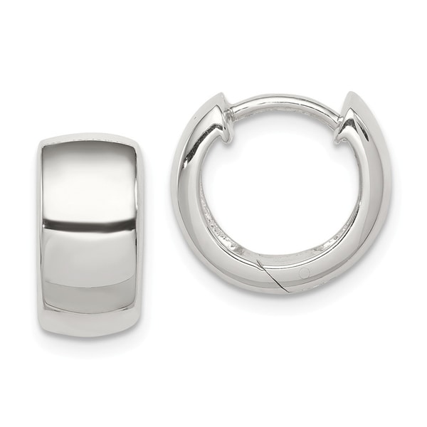 925 Sterling Silver Polished Hoop Earrings