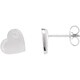preview thumbnail 1 of 0, Curata 925 Sterling Silver .015 Dwt Polished .015 Dwt Diamond Love Heart Earrings Jewelry Gifts for Women