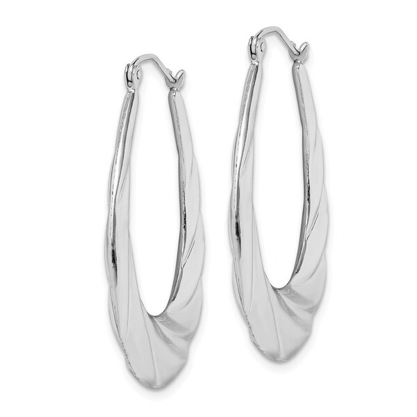 Sterling Silver Hollow Hoop Hinged Earring