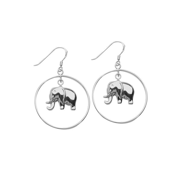 elephant hoop earrings