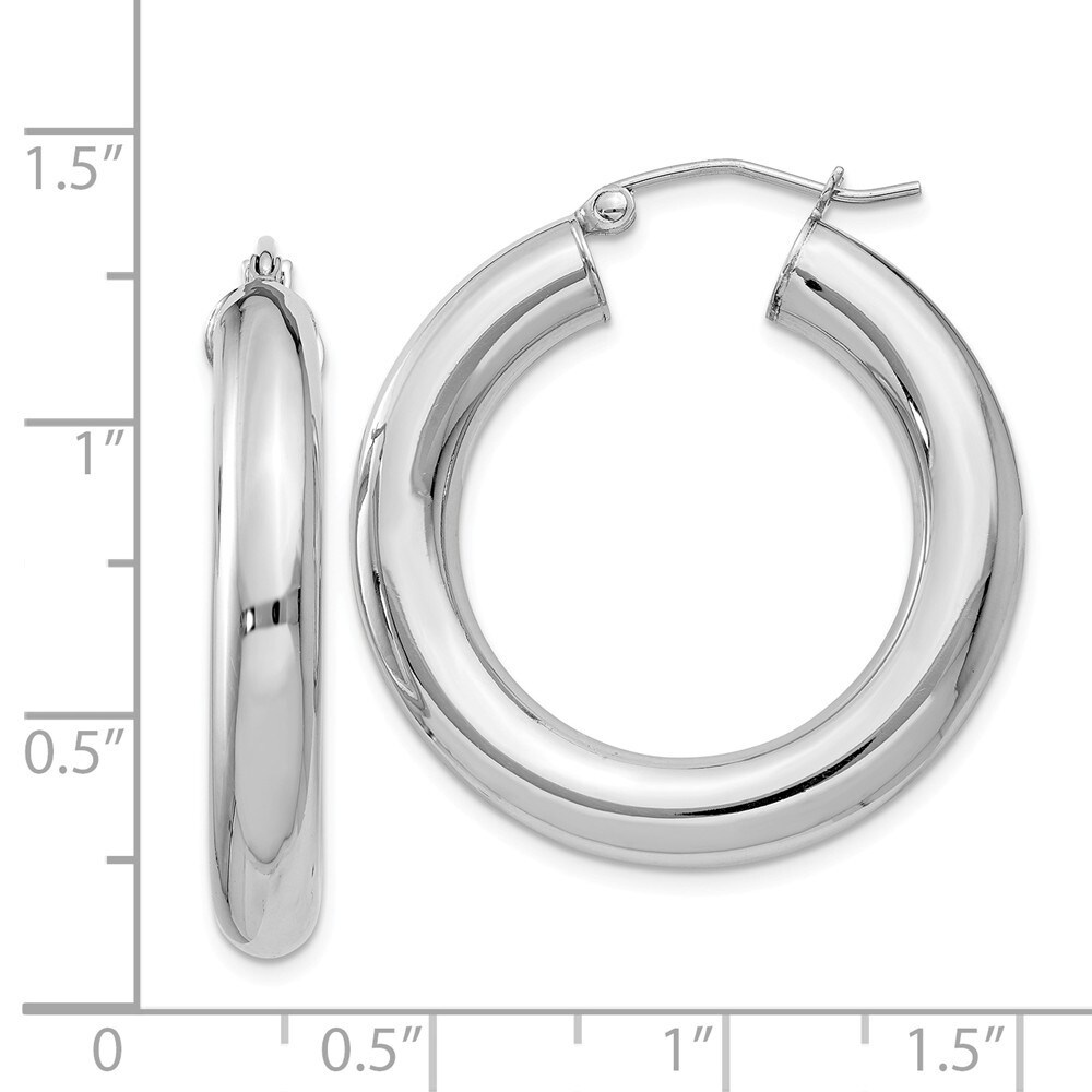 925 Sterling Silver Rhodium Plated Hinged Earrings