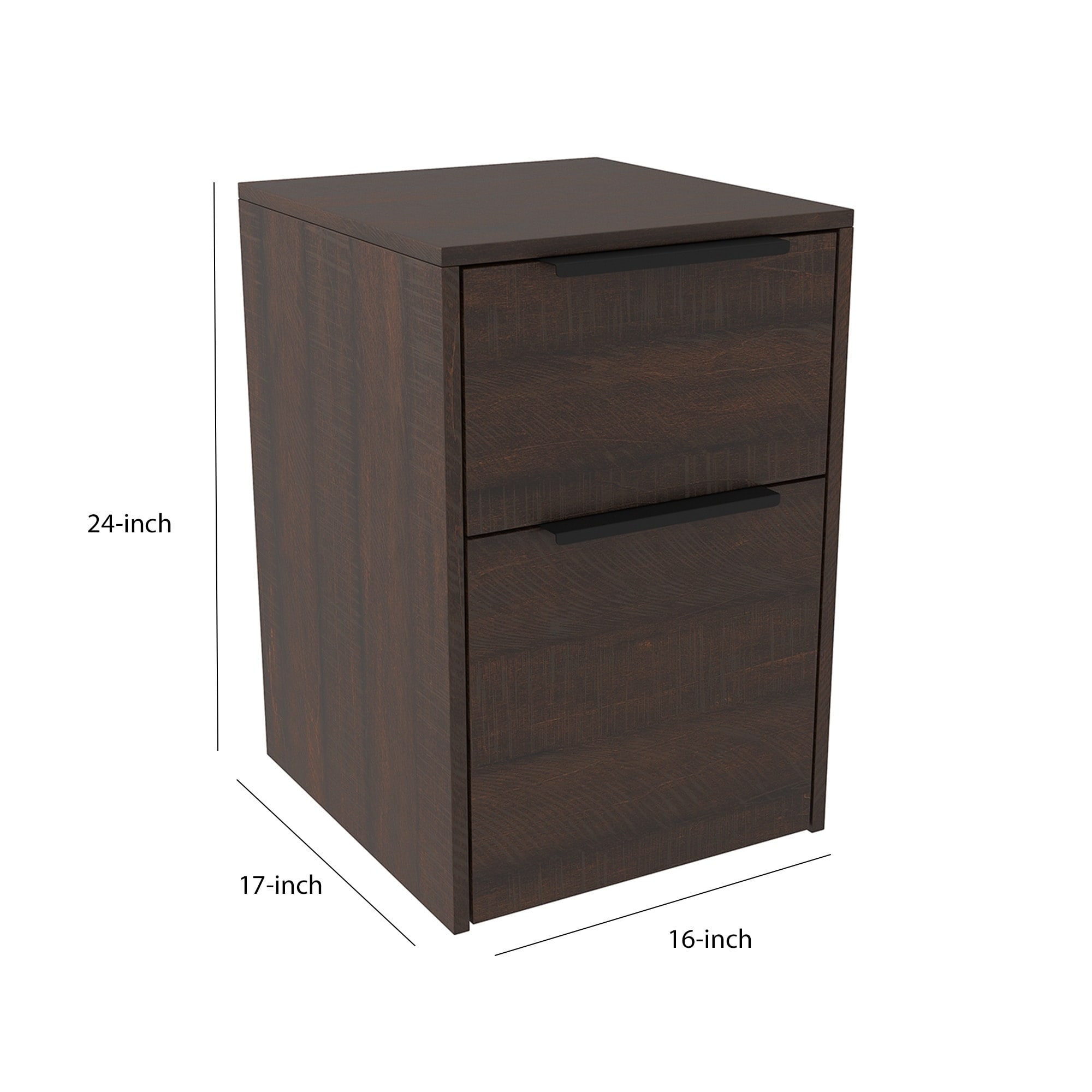 Shop Two Tone Wooden File Cabinet With 2 File Drawers Dark Brown On Sale Overstock 30985039