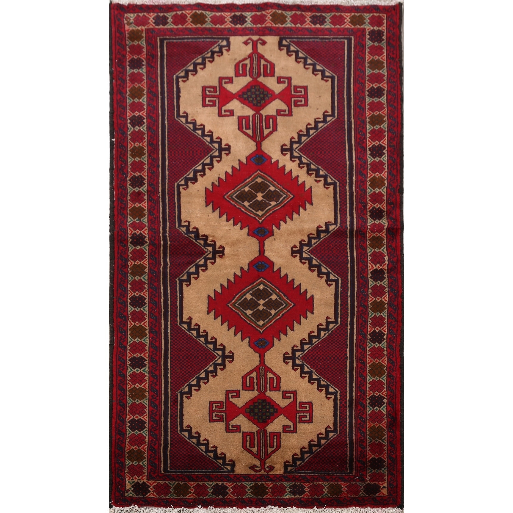 Geometric Balouch Oriental Area Rug Hand Knotted Brown Carpet 3 6 X 6 10 On Sale Overstock 30985554