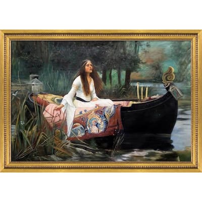 La Pastiche The Lady of Shalott with Versailles Gold Queen Frame Oil Painting Wall Art, 41"x29"