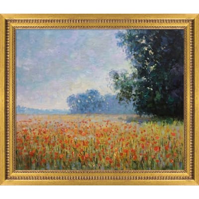 La Pastiche Oat Fields with Versailles Gold Queen Frame Oil Painting Wall Art, 29"x25"