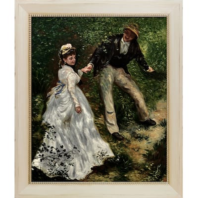 La Pastiche La Promenade with Constantine Frame Oil Painting Wall Art, 24.5"x28.5"