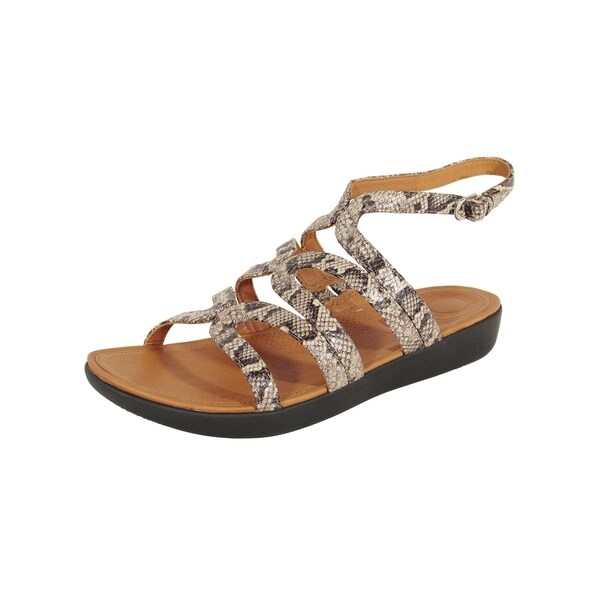 snake leather sandals