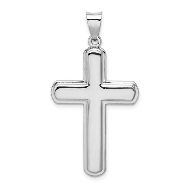 925 Sterling Silver Rhodium-plated Cross Pendant
