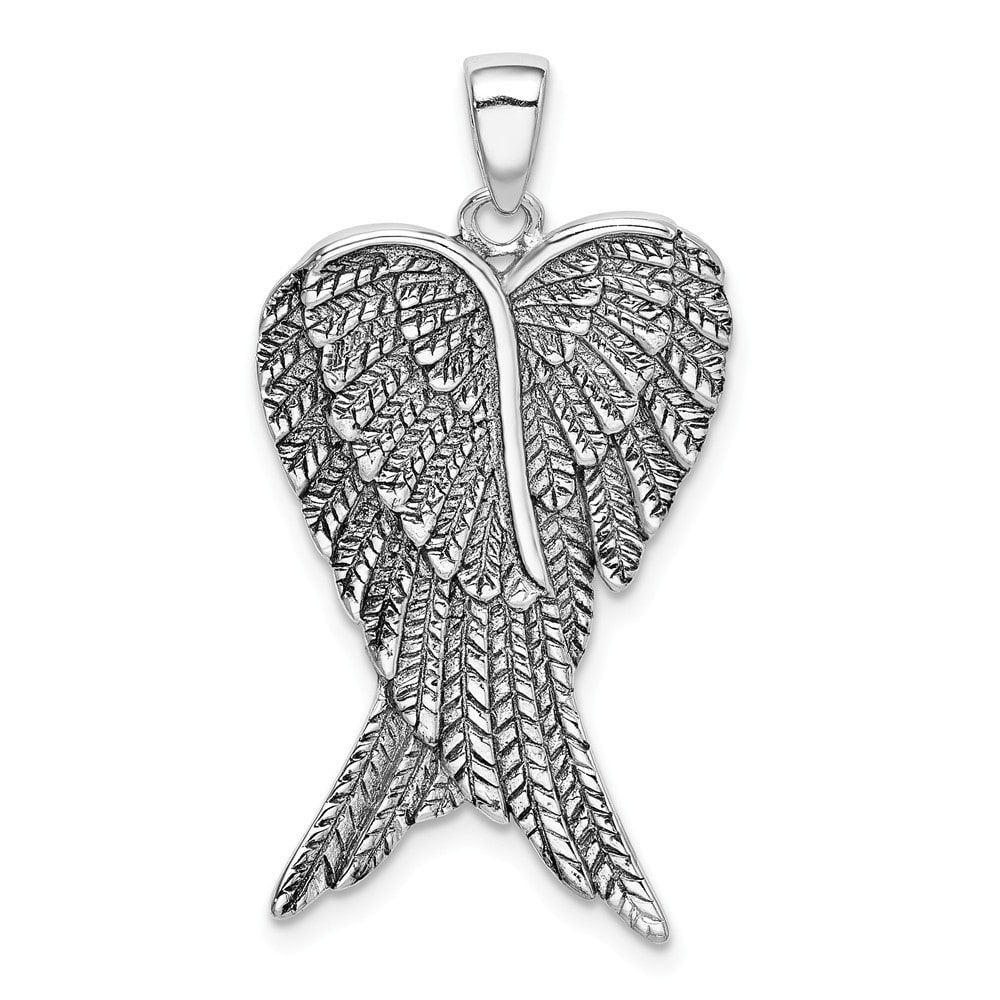 Sterling Silver Antiqued Gold-Plated You are The Angel 18in Necklace and Pendant