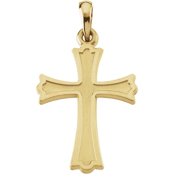14kt yellow gold cross pendant