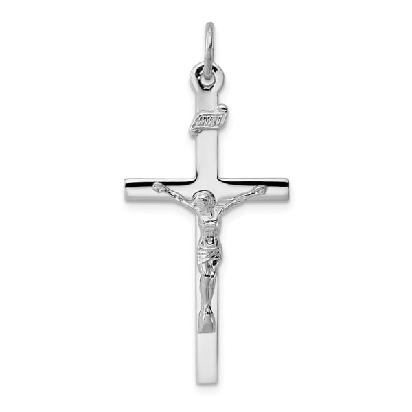 silver crucifix necklace women's