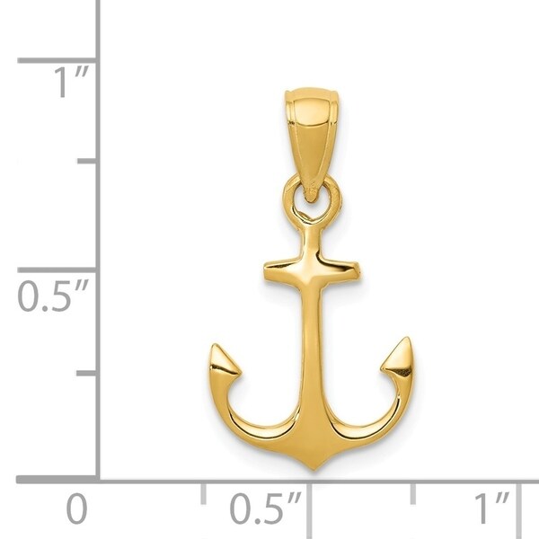womens gold anchor necklace