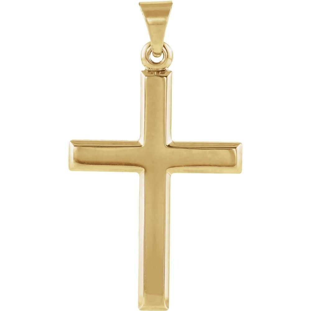 14kt yellow gold cross pendant